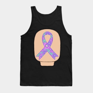 Ostomy bag with Awareness Ribbon Tank Top